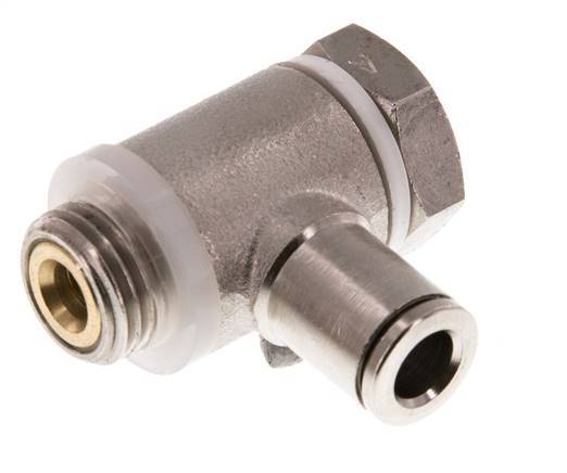 L-stuk Regelventiel 6 mm - G1/4'' Regeling-in Messing Sleufschroef Banjo