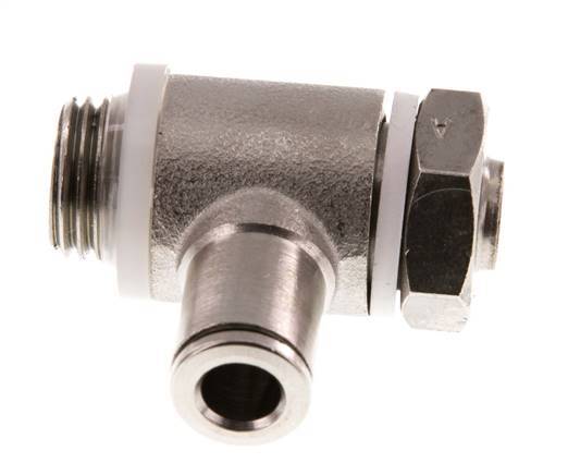 L-stuk Regelventiel 6 mm - G1/4'' Regeling-in Messing Sleufschroef Banjo