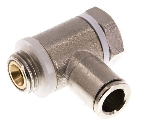 L-stuk Regelventiel 8 mm - G1/4'' Regeling-in Messing Sleufschroef Banjo