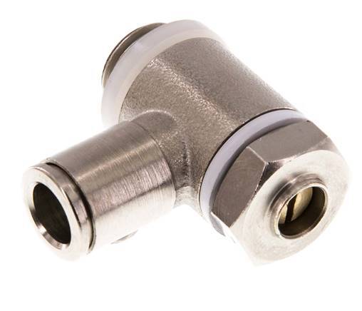 L-stuk Regelventiel 8 mm - G1/4'' Regeling-in Messing Sleufschroef Banjo