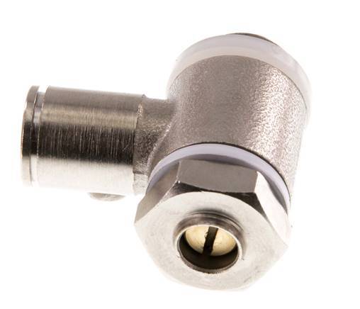 L-stuk Regelventiel 8 mm - G1/4'' Regeling-in Messing Sleufschroef Banjo