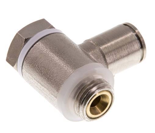 L-stuk Regelventiel 8 mm - G1/4'' Regeling-in Messing Sleufschroef Banjo