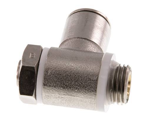 L-stuk Regelventiel 10 mm - G1/4'' Regeling-in Messing Sleufschroef Banjo