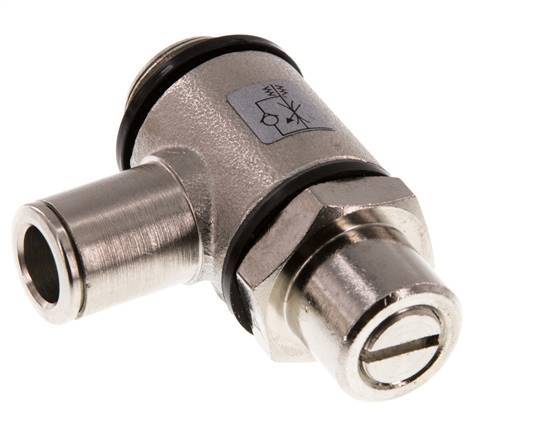 L-stuk Regelventiel 8 mm - G3/8'' Regeling-in Messing Sleufschroef Banjo
