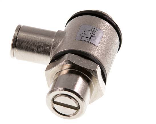 L-stuk Regelventiel 8 mm - G3/8'' Regeling-in Messing Sleufschroef Banjo