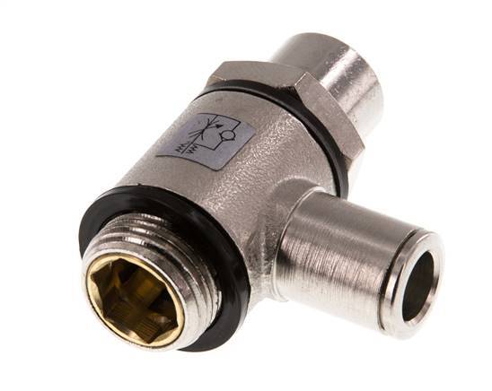 L-stuk Regelventiel 8 mm - G3/8'' Regeling-in Messing Sleufschroef Banjo