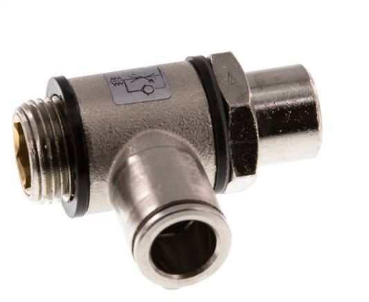 L-stuk Regelventiel 10 mm - G3/8'' Regeling-in Messing Sleufschroef Banjo
