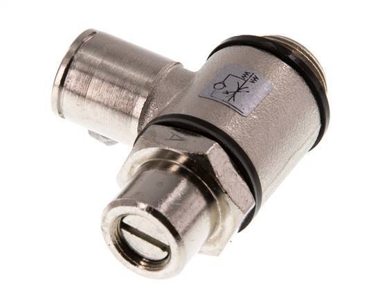 L-stuk Regelventiel 10 mm - G3/8'' Regeling-in Messing Sleufschroef Banjo