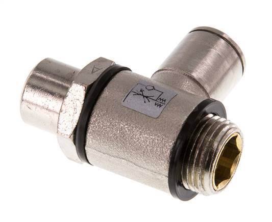 L-stuk Regelventiel 10 mm - G3/8'' Regeling-in Messing Sleufschroef Banjo