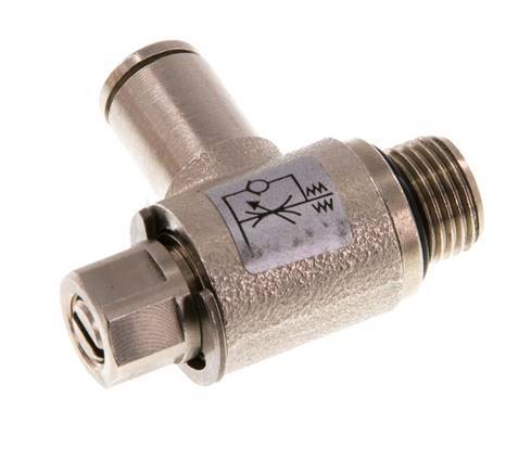 L-stuk Regelventiel 4 mm - G1/8'' Regeling-Uit Messing Sleufschroef