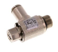 L-stuk Regelventiel 4 mm - G1/8'' Regeling-Uit Messing Sleufschroef