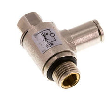 L-stuk Regelventiel 4 mm - G1/8'' Regeling-Uit Messing Sleufschroef
