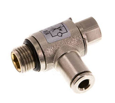 L-stuk Regelventiel 4 mm - G1/8'' Regeling-Uit Messing Sleufschroef
