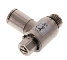 L-stuk Regelventiel 6 mm - G1/8'' Regeling-Uit Messing Sleufschroef