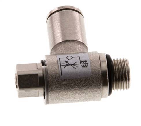 L-stuk Regelventiel 6 mm - G1/8'' Regeling-Uit Messing Sleufschroef