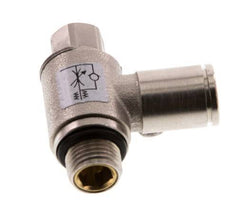 L-stuk Regelventiel 6 mm - G1/8'' Regeling-Uit Messing Sleufschroef
