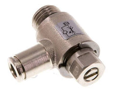 L-stuk Regelventiel 6 mm - G1/4'' Regeling-Uit Messing Sleufschroef