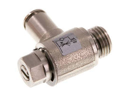L-stuk Regelventiel 6 mm - G1/4'' Regeling-Uit Messing Sleufschroef