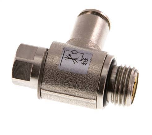 L-stuk Regelventiel 6 mm - G1/4'' Regeling-Uit Messing Sleufschroef