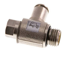 L-stuk Regelventiel 6 mm - G1/4'' Regeling-Uit Messing Sleufschroef