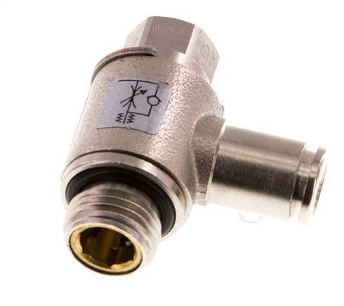 L-stuk Regelventiel 6 mm - G1/4'' Regeling-Uit Messing Sleufschroef