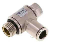 L-stuk Regelventiel 8 mm - G1/4'' Regeling-Uit Messing Sleufschroef