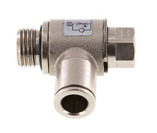 L-stuk Regelventiel 8 mm - G1/4'' Regeling-Uit Messing Sleufschroef