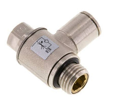 L-stuk Regelventiel 8 mm - G1/4'' Regeling-Uit Messing Sleufschroef
