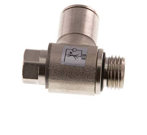 L-stuk Regelventiel 10 mm - G1/4'' Regeling-Uit Messing Sleufschroef