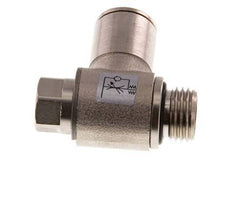 L-stuk Regelventiel 10 mm - G1/4'' Regeling-Uit Messing Sleufschroef