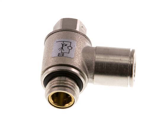 L-stuk Regelventiel 10 mm - G1/4'' Regeling-Uit Messing Sleufschroef