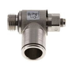 L-stuk Regelventiel 12 mm - G1/4'' Regeling-Uit Messing Sleufschroef