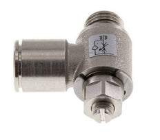 L-stuk Regelventiel 12 mm - G1/4'' Regeling-Uit Messing Sleufschroef
