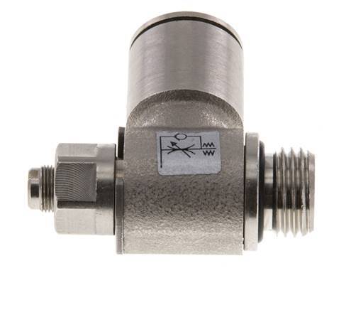 L-stuk Regelventiel 12 mm - G1/4'' Regeling-Uit Messing Sleufschroef