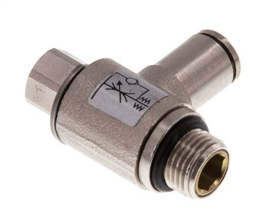 L-stuk Regelventiel 4 mm - G1/8'' Regeling-in Messing Sleufschroef