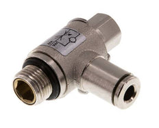 L-stuk Regelventiel 4 mm - G1/8'' Regeling-in Messing Sleufschroef