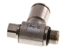 L-stuk Regelventiel 8 mm - G1/8'' Regeling-in Messing Sleufschroef
