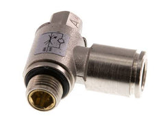 L-stuk Regelventiel 8 mm - G1/8'' Regeling-in Messing Sleufschroef