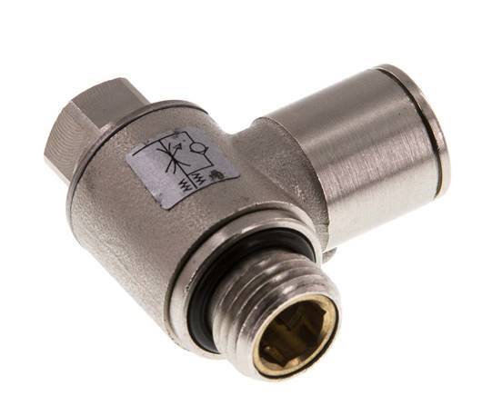 L-stuk Regelventiel 10 mm - G1/4'' Regeling-in Messing Sleufschroef