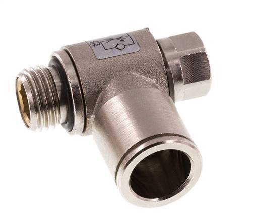 L-stuk Regelventiel 12 mm - G1/4'' Regeling-in Messing Sleufschroef