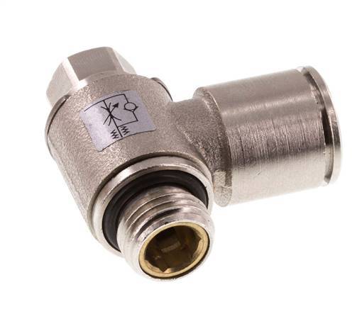 L-stuk Regelventiel 12 mm - G1/4'' Regeling-in Messing Sleufschroef