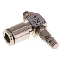 L-stuk Regelventiel 6 mm - M5 Regeling-Uit Messing Kartelschroef