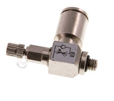 L-stuk Regelventiel 6 mm - M5 Regeling-Uit Messing Kartelschroef