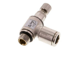 L-stuk Regelventiel 8 mm - G1/8'' Regeling-Uit Messing Kartelschroef