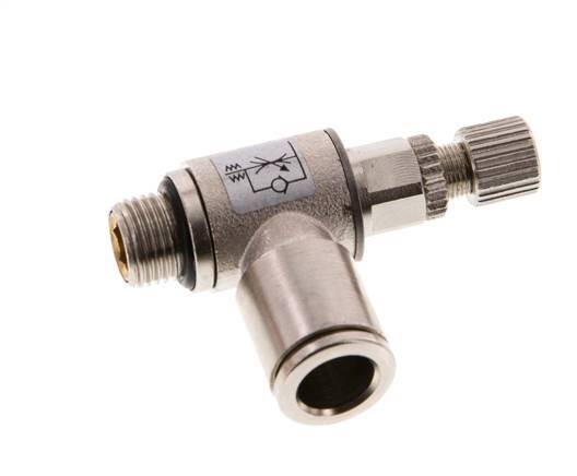 L-stuk Regelventiel 8 mm - G1/8'' Regeling-Uit Messing Kartelschroef