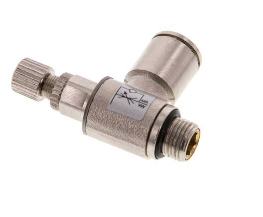 L-stuk Regelventiel 8 mm - G1/8'' Regeling-Uit Messing Kartelschroef