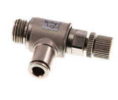 L-stuk Regelventiel 6 mm - G1/4'' Regeling-Uit Messing Kartelschroef