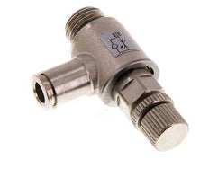 L-stuk Regelventiel 6 mm - G1/4'' Regeling-Uit Messing Kartelschroef