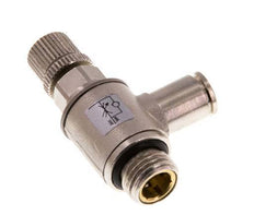 L-stuk Regelventiel 6 mm - G1/4'' Regeling-Uit Messing Kartelschroef