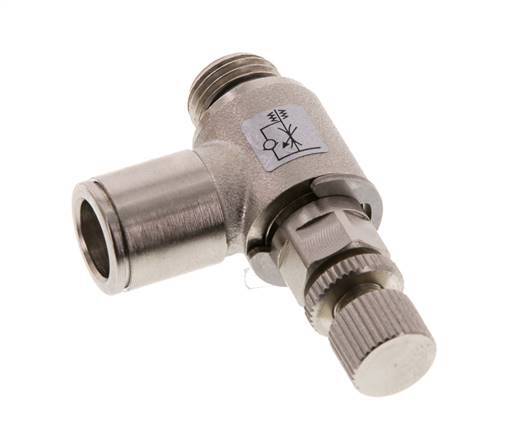 L-stuk Regelventiel 10 mm - G1/4'' Regeling-Uit Messing Kartelschroef